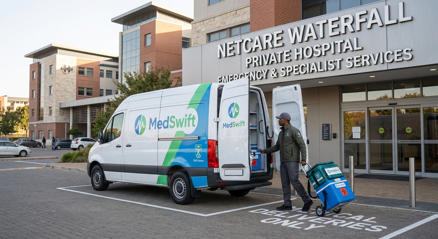 MedSwift courier at Lancet Laboratories
